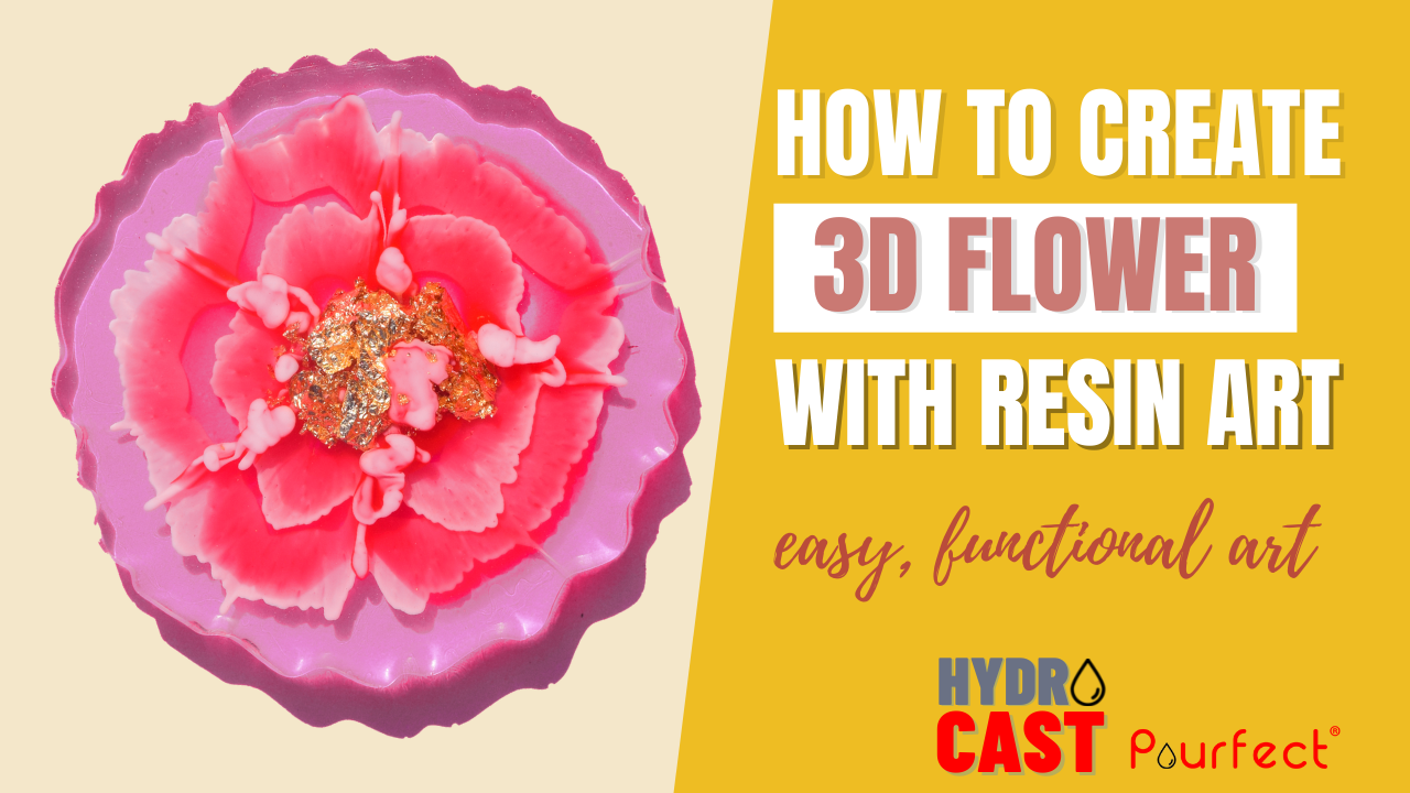 How to create 3D flower effect in resin art?