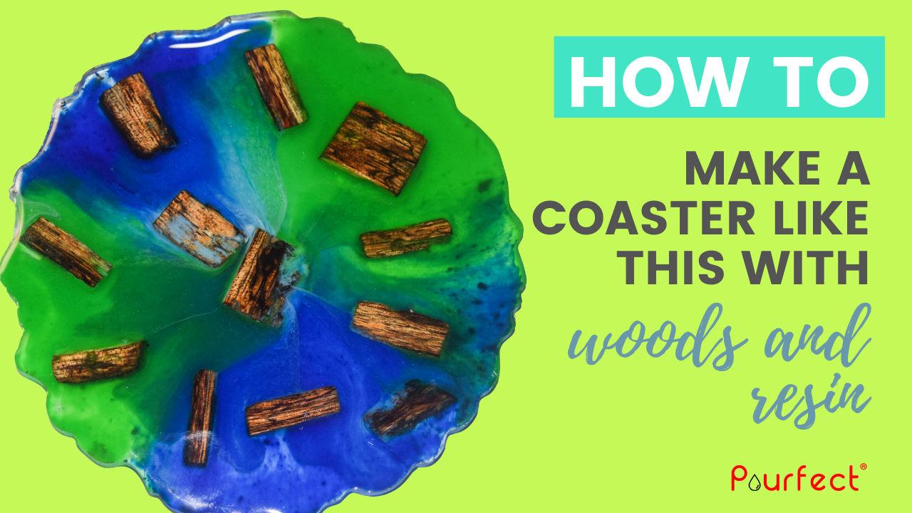 How to make a coaster with wooden chips and resin at your home?