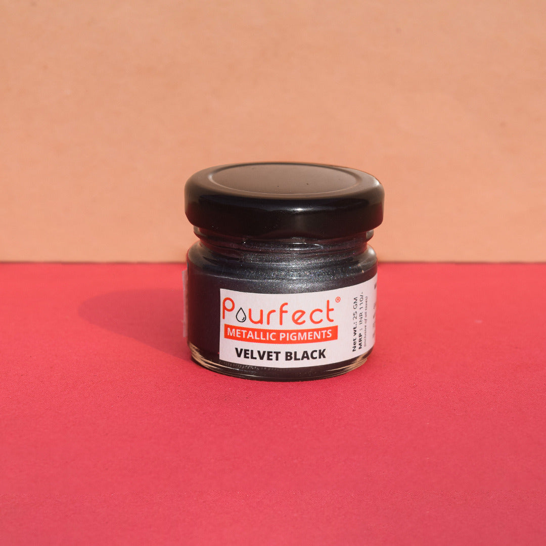 Velvet Black (Metallic pigment paste) - 25gm